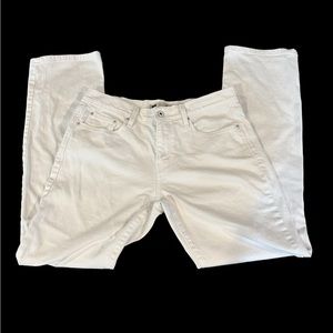 Levi’s 505 straight leg jeans, white, size 10